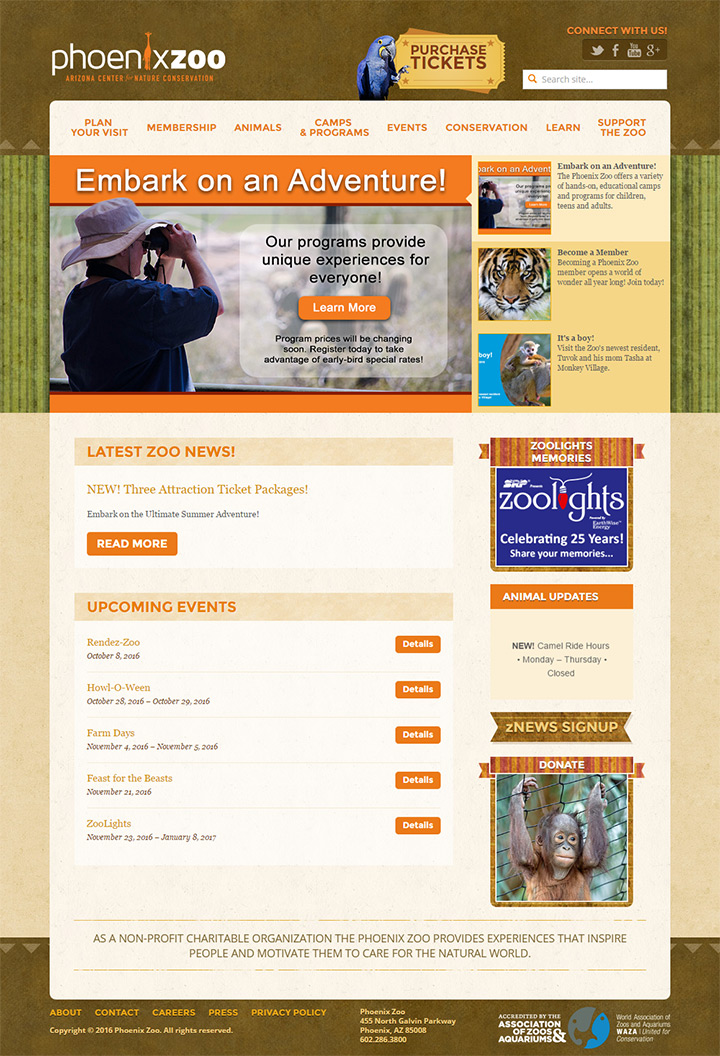 phoenix zoo website